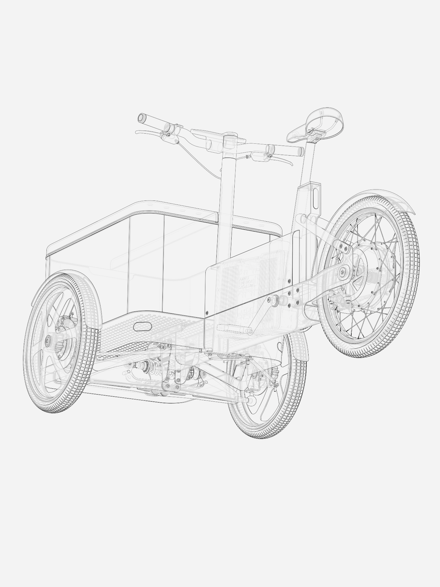 CycleOx, Electric cargo bike platform for urban utility, detail 8