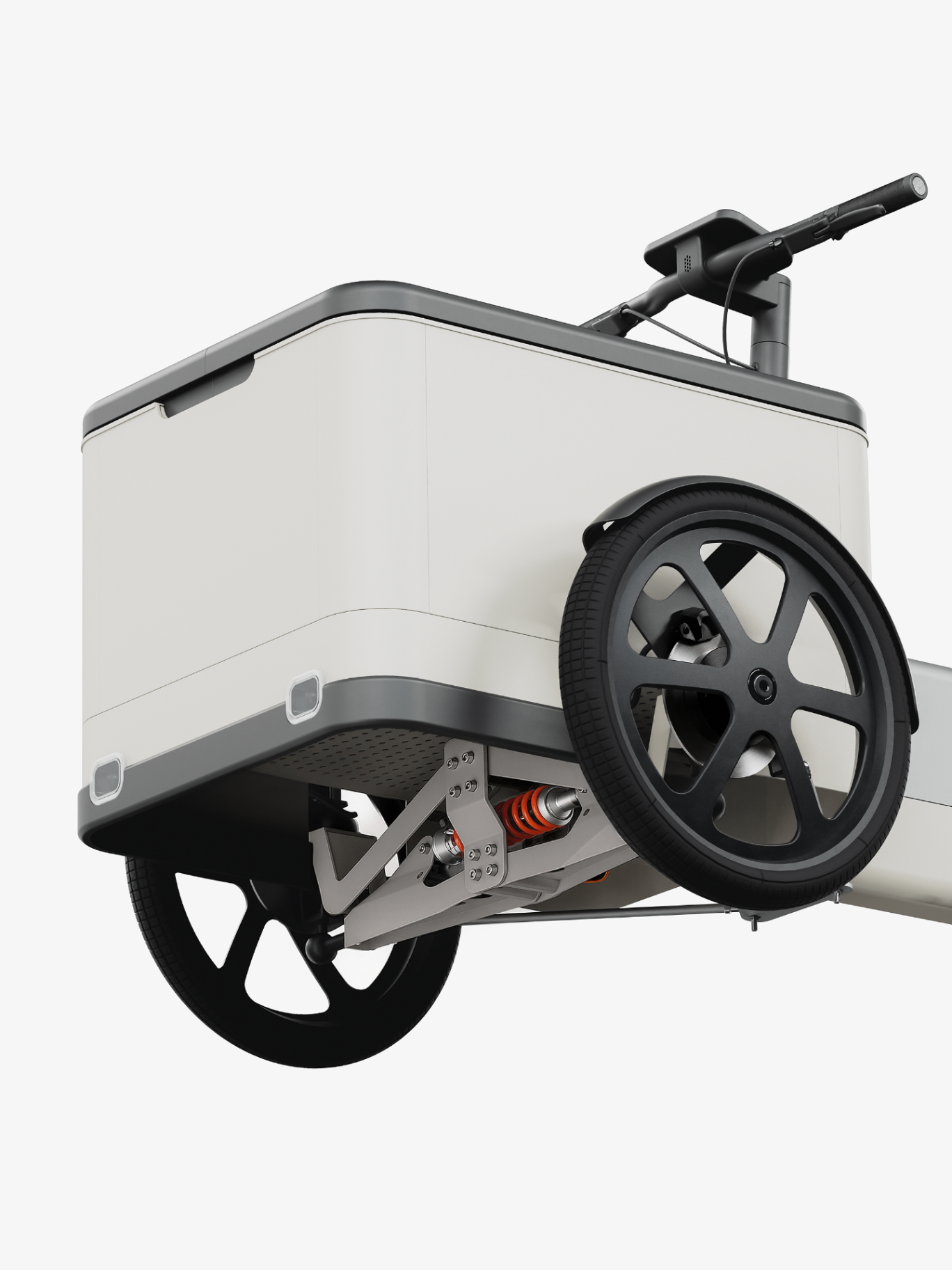 CycleOx, Electric cargo bike platform for urban utility, detail 2